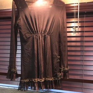 Silk and polyester shell